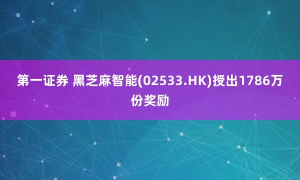 第一证券 黑芝麻智能(02533.HK)授出1786万份奖励