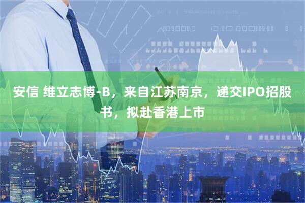安信 维立志博-B，来自江苏南京，递交IPO招股书，拟赴香港上市