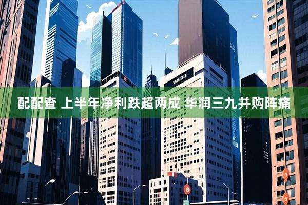 配配查 上半年净利跌超两成 华润三九并购阵痛