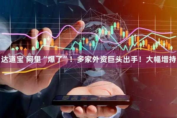 达道宝 阿里“爆了”！多家外资巨头出手！大幅增持